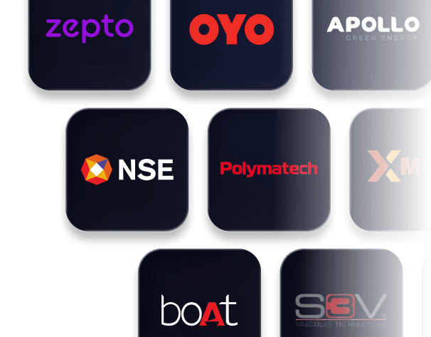 Company logos available on Precize: Zepto, OYO, NSE, boAt, and others.