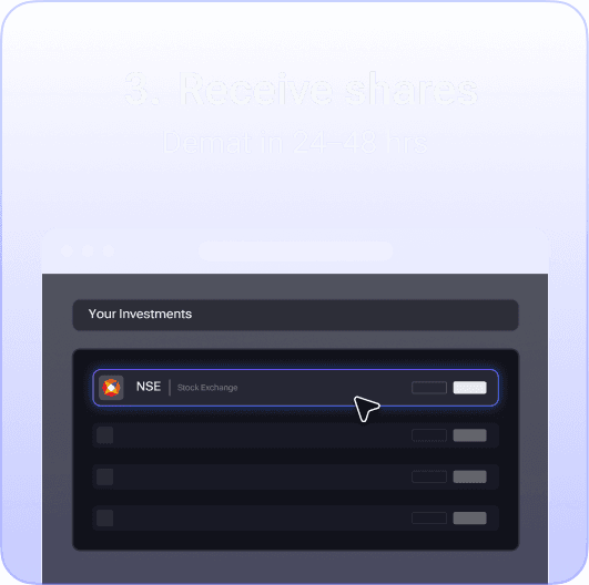 Step 3: Receive shares in your demat within 24–48 hours